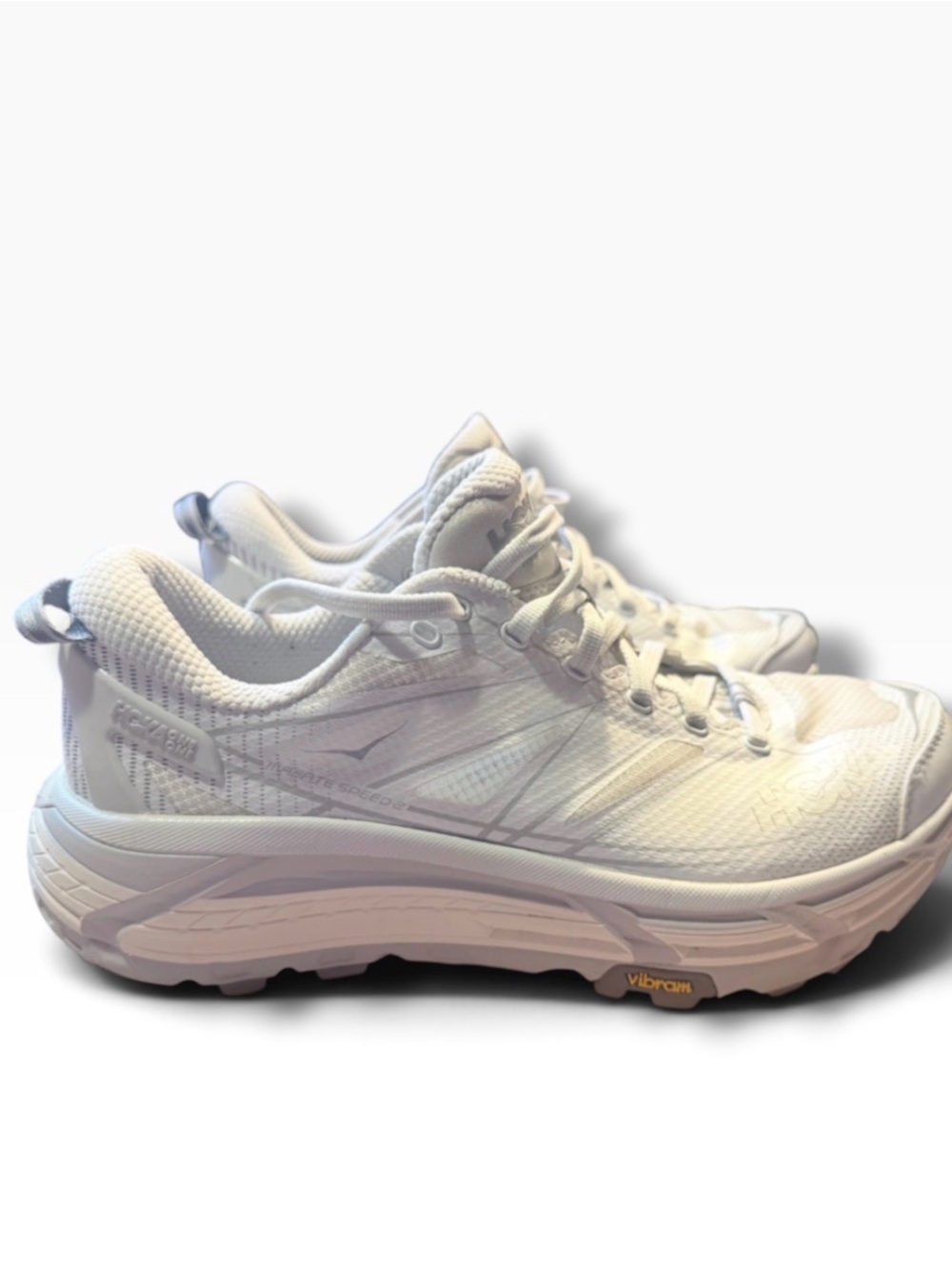 Hoka One One Women's All-White Athletic Running Shoes
